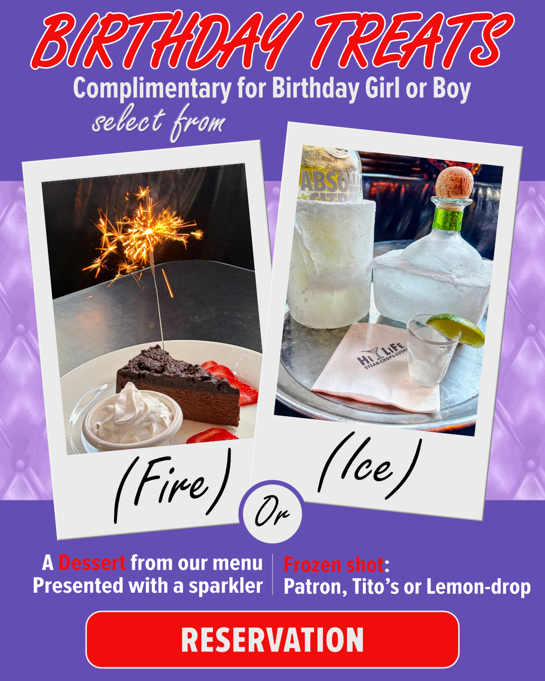 Birthday promotion at Hi-Life